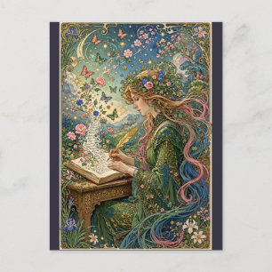 Carte Postale Écrire le monde Art nouveau