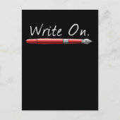 Carte Postale Écrire Sur Écriture Pour Les Écrivains (Devant)