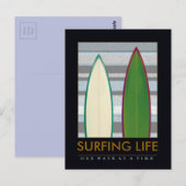 Carte Postale écrire sur le surf (Devant / Derrière)