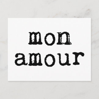 Carte Postale Écrite Mon Amour