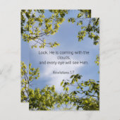 Carte Postale Écriture, Apocalypse 1:7, (Devant / Derrière)