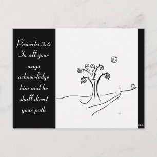 Carte Postale Écriture avec image de conception originale