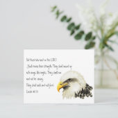Carte Postale Écriture biblique Ailes d'un aigle Inspirationnel (Debout devant)
