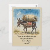 Carte Postale Écriture biblique inspirante Citation Matt (Devant / Derrière)