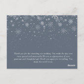 Carte Postale Écriture blanche mariage de noël faire-part (Dos)