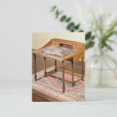 Carte Postale Ecriture bureau, noyer avec marqueterie arabesque (Debout devant)