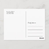 Carte Postale Écriture calligraphique de remerciement de mariage (Dos)