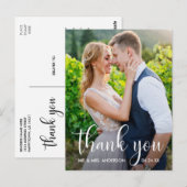 Carte Postale Écriture calligraphique pour photo de mariage reme (Devant / Derrière)