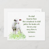 Carte Postale Écriture chrétienne de Noël Inspiration Verse (Devant / Derrière)
