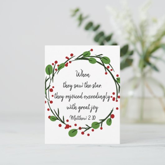 Carte Postale Écriture chrétienne de Noël Sticker Écriture (Debout devant)