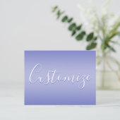 Carte Postale Écriture cursive éditable | Violet blanc et violet (Debout devant)