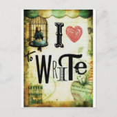 Carte Postale Écriture d'amour (Devant)