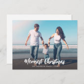 Carte Postale écriture de brassage de noël blanc superposition c (Devant / Derrière)