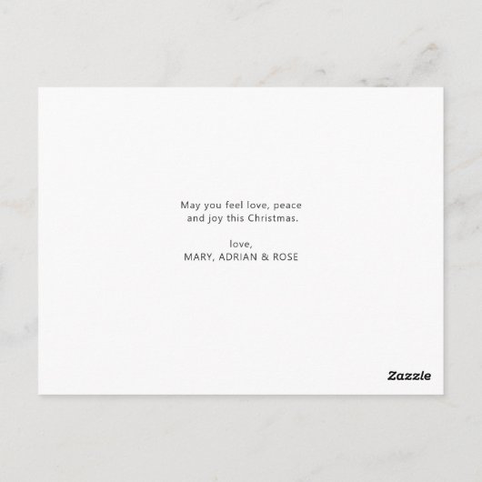 Carte Postale écriture de brassage de noël blanc superposition c (Dos)