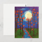 Carte Postale Écriture de la lune et de la rivière (Devant / Derrière)