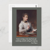 Carte Postale Écriture de lettres (Devant / Derrière)