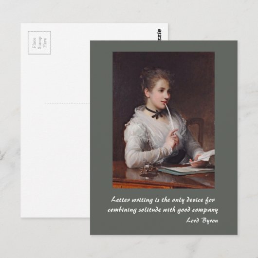 Carte Postale Écriture de lettres (Devant / Derrière)