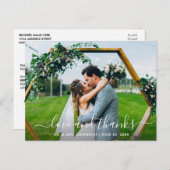 Carte Postale Écriture de mariage moderne tendance amour et reme (Devant / Derrière)