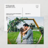 Carte Postale Écriture de mariage tendance moderne Amour et reme (Devant / Derrière)