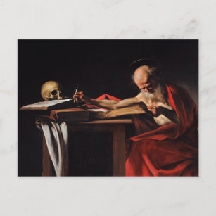 Carte Postale Écriture de Saint Jérôme (par Caravaggio)