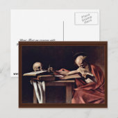Carte Postale Ecriture De Saint Jérôme Par Michelangelo Merisi D (Devant / Derrière)
