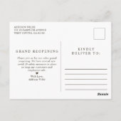 Carte Postale Écriture de signature holographique Moderne Glam P (Dos)