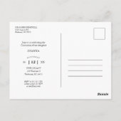 Carte Postale Écriture de typographie chic École des diplômés de (Dos)