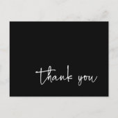 Carte Postale Écriture décontractée Typographie Noir Merci (Devant)