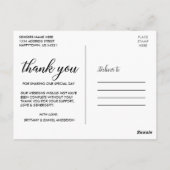 Carte Postale Écriture Élégante Moderne Photo de Mariage Amour M (Dos)