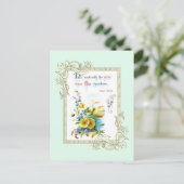 Carte Postale Écriture Et Fleurs (Debout devant)