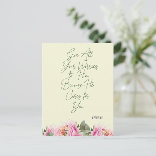 Carte Postale Écriture florale (Debout devant)