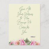 Carte Postale Écriture florale (Devant)