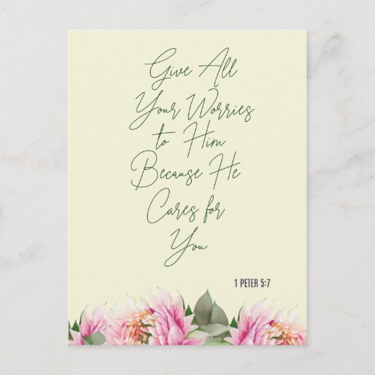 Carte Postale Écriture florale (Devant)