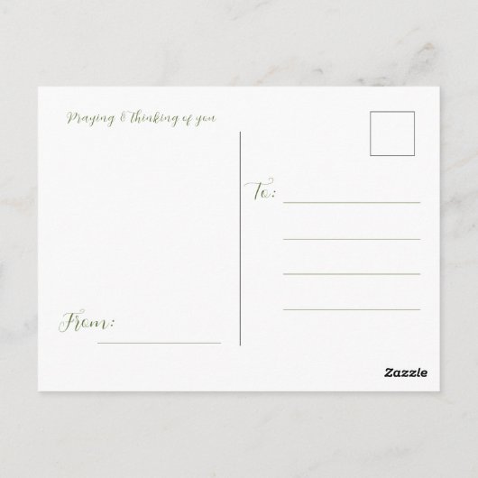 Carte Postale Écriture florale 1 Pierre 5:7 (Dos)