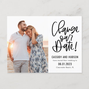 Carte Postale Écriture Funky ÉDITABLE COULEUR Modifier La Date