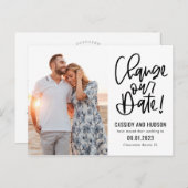 Carte Postale Écriture Funky ÉDITABLE COULEUR Modifier La Date (Devant / Derrière)