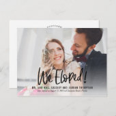 Carte Postale Écriture Funky Édition Mariage DE COULEUR MODIFIAB (Devant / Derrière)