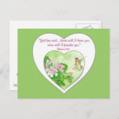 Carte Postale Écriture Hébreux 19:5 Je ne vous quitterai jamais (Devant / Derrière)