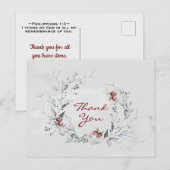 Carte Postale Écriture Inspirante Philippiens 1:3 Merci (Devant / Derrière)