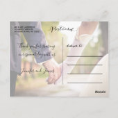 Carte Postale Écriture manuscrite 2 Mariage photo Merci (Dos)