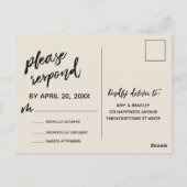 Carte Postale Écriture manuscrite décontractée en gras Élégante  (Dos)