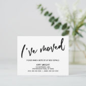 Carte Postale Écriture manuscrite décontractée Simple J'ai dépla (Debout devant)