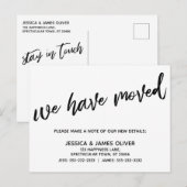 Carte Postale Écriture manuscrite décontractée Simple Nous avons (Devant / Derrière)