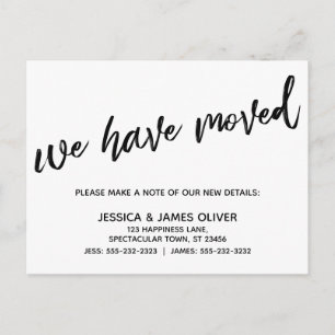 Carte Postale Écriture manuscrite décontractée Simple Nous avons