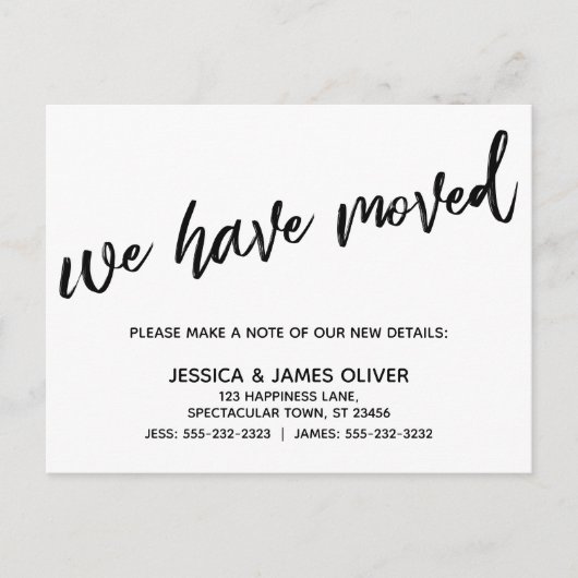 Carte Postale Écriture manuscrite décontractée Simple Nous avons (Devant)