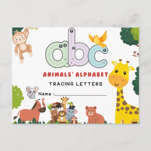 Carte Postale Écriture manuscrite FlashCards pour la maternelle  (Devant)