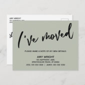 Carte Postale Écriture manuscrite Simple J'ai déplacé la typogra (Devant / Derrière)