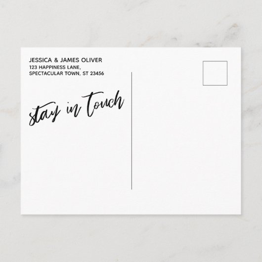 Carte Postale Écriture manuscrite Simple Nous avons déplacé la c (Dos)