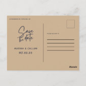 Carte Postale écriture marine rose moderne chic photo (Dos)