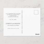 Carte Postale écriture moderne aquarelle changement de date (Dos)